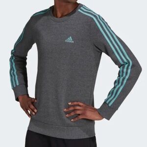 Adidas ESSENTIALS 3-STRIPES FLEECE SWEATSHIRT size XS